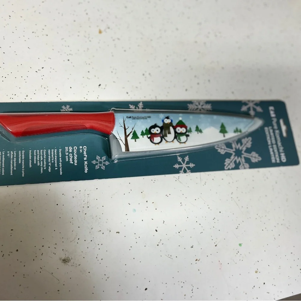 KAI pure komachi chef’s‎ knife 8in Hd limited edition holiday Christmas penguin